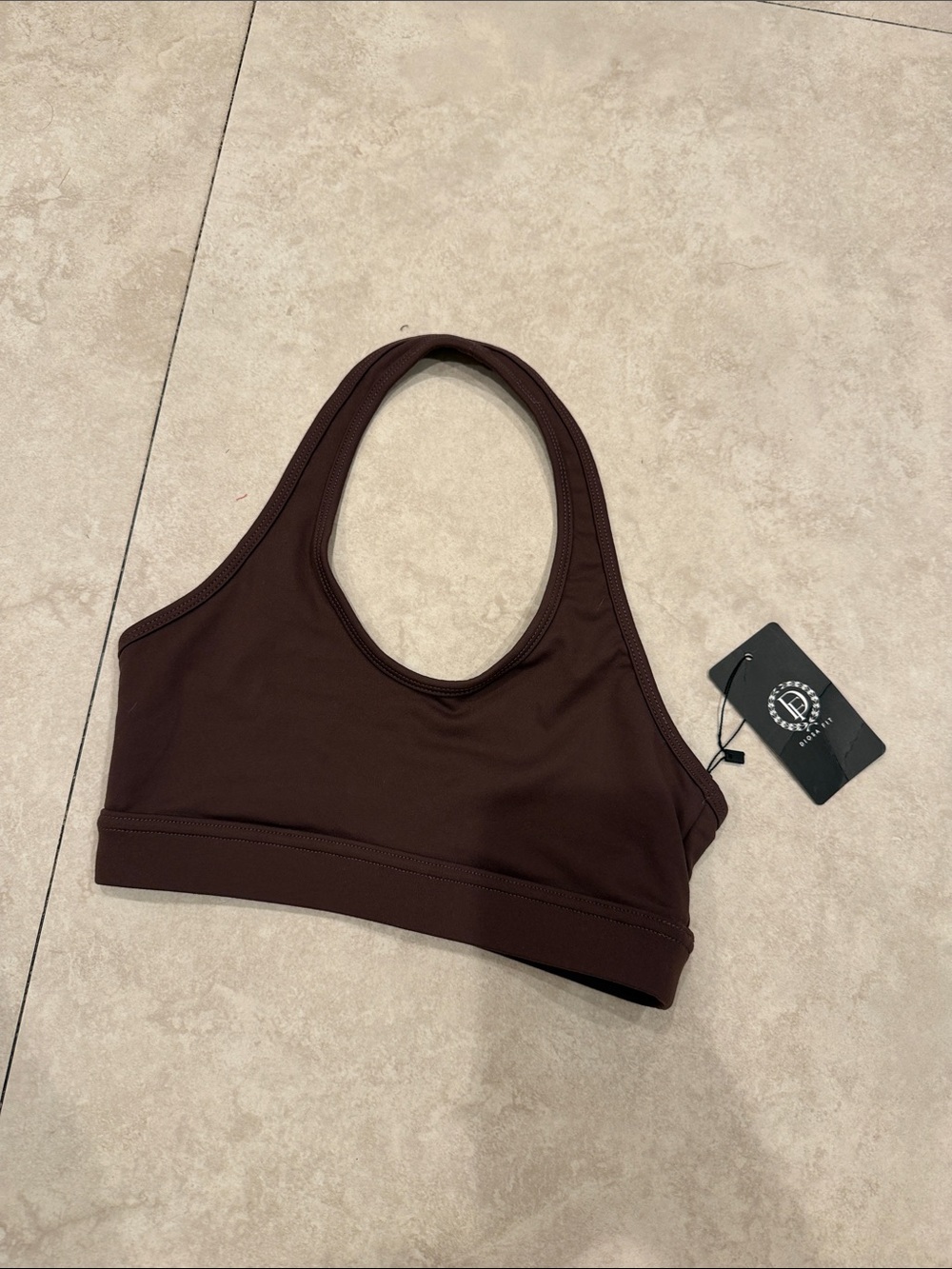 DiosaFit Brownish Purple Halter Sports Bra